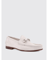 Gucci Suede Horsebit Loafers Men White