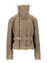 Rick Owens Women Tower Suede Jacket