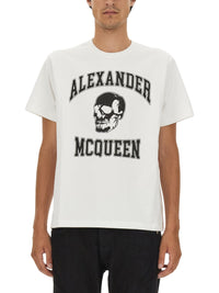 Alexander Mcqueen Men Skull Logo T-Shirt