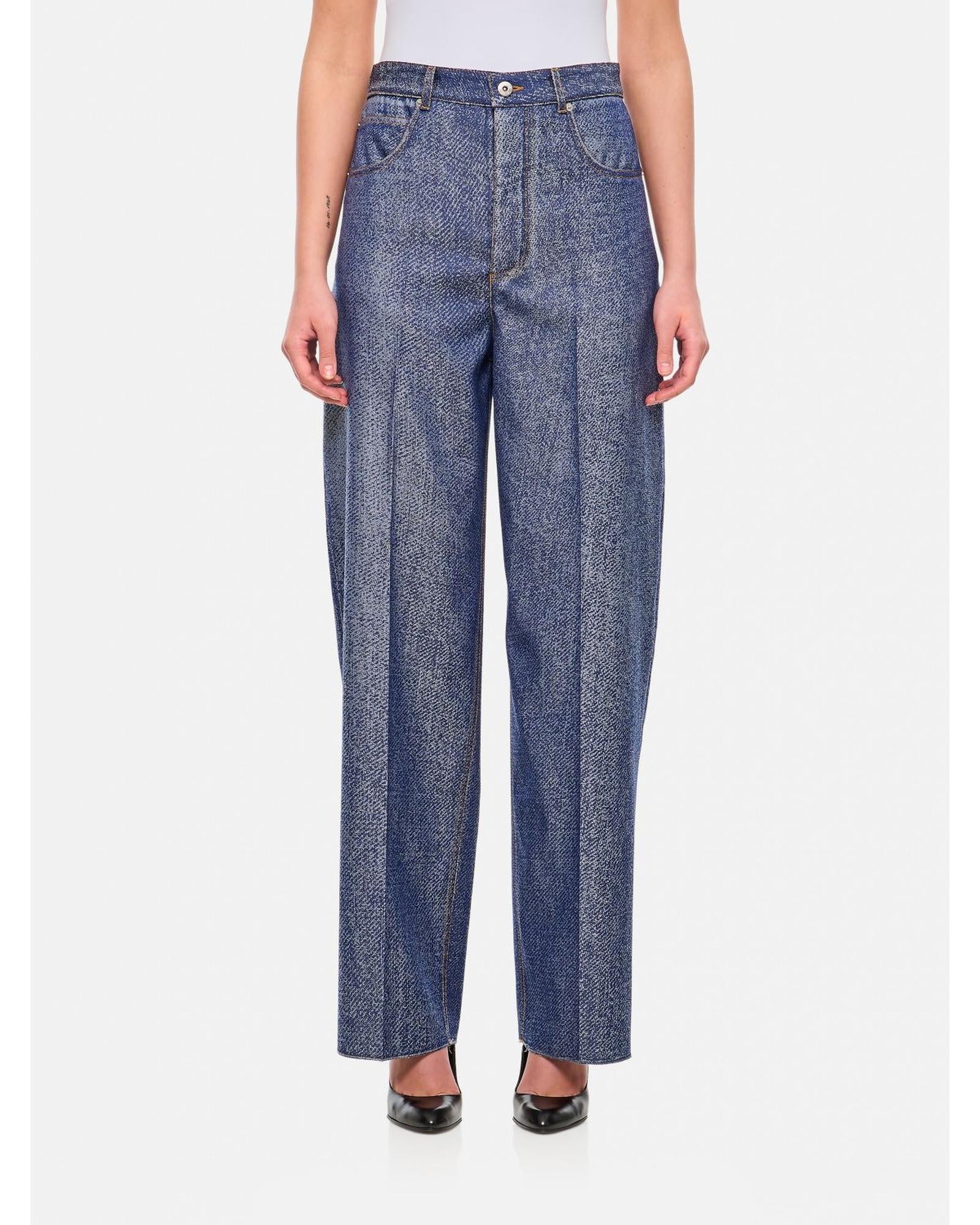 デニム・ジーパン BOTTEGA VENETA Woman Jeans Blue 825519V5J70 4028 Bottega Veneta Wide Leg Jeans Women Blue – Bluefly