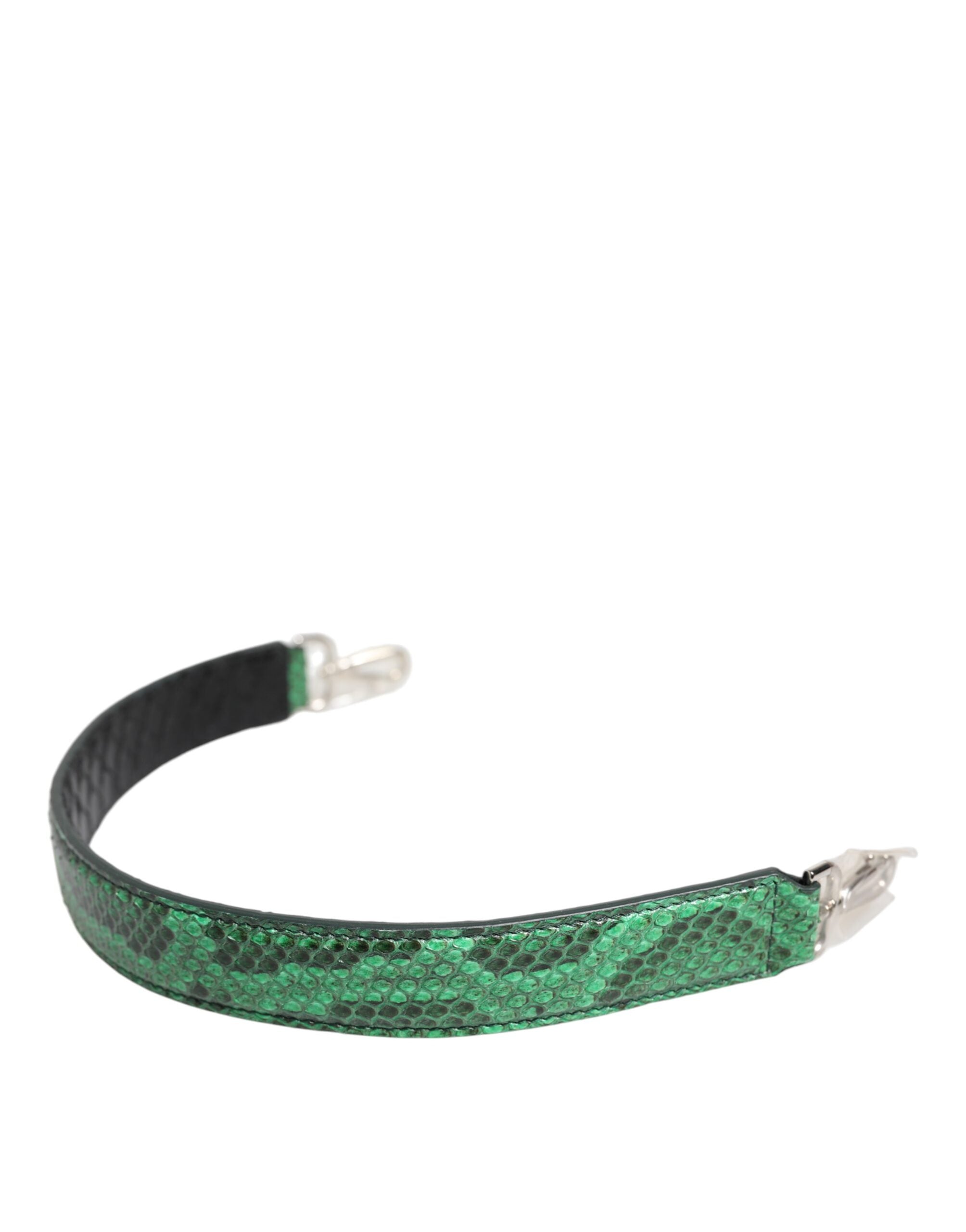 Dolce & Gabbana Dolce & Gabbana Black Green Exotic Leather Bag Shoulder Women's Strap
