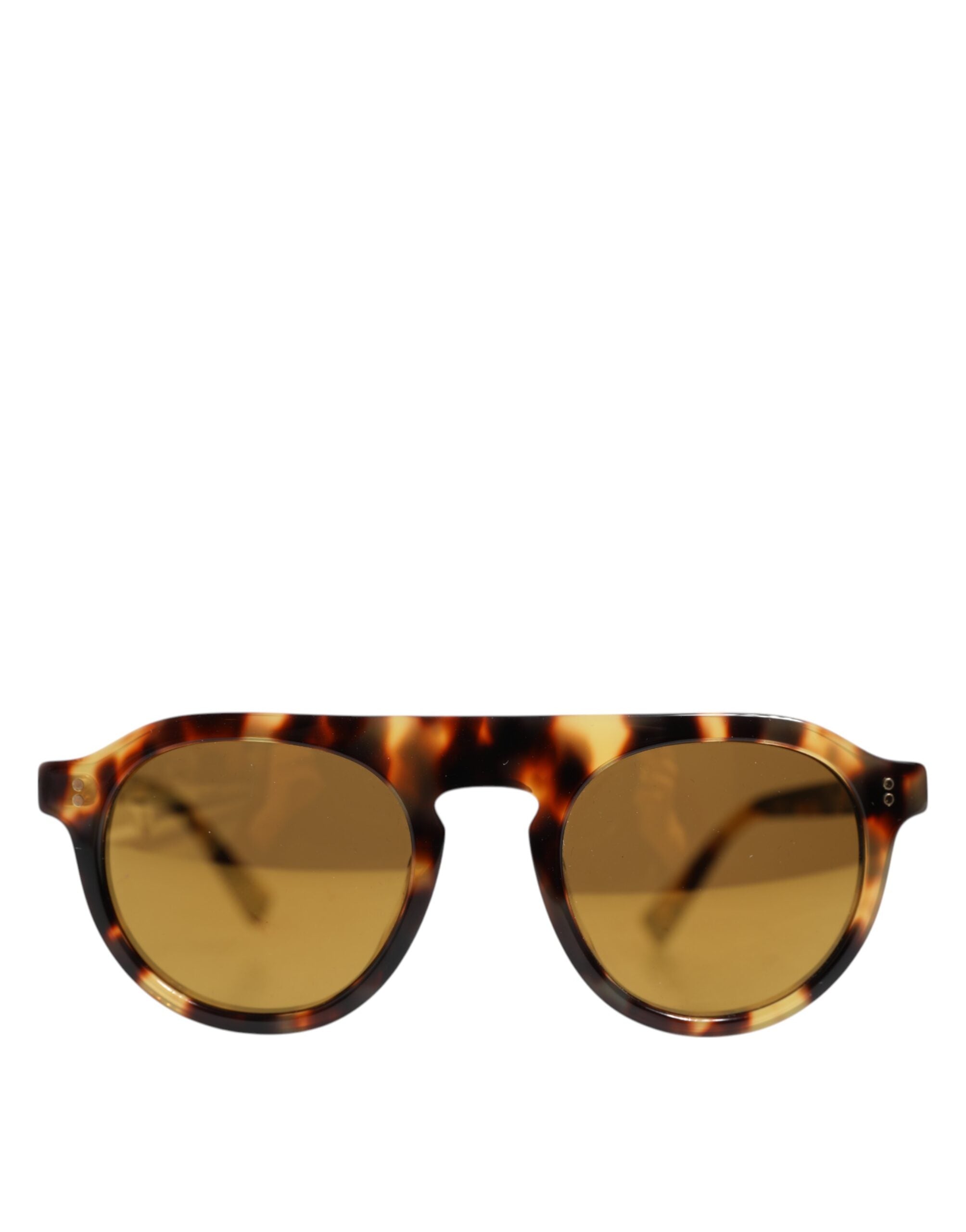 Dolce & Gabbana Dolce & Gabbana Brown Acetate Round Leopard Print Eyewear Women's Sunglasses