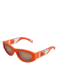 Dolce & Gabbana Dolce & Gabbana Orange Reborn To Live Oval Frame Logo Eyewear Women's Sunglasses