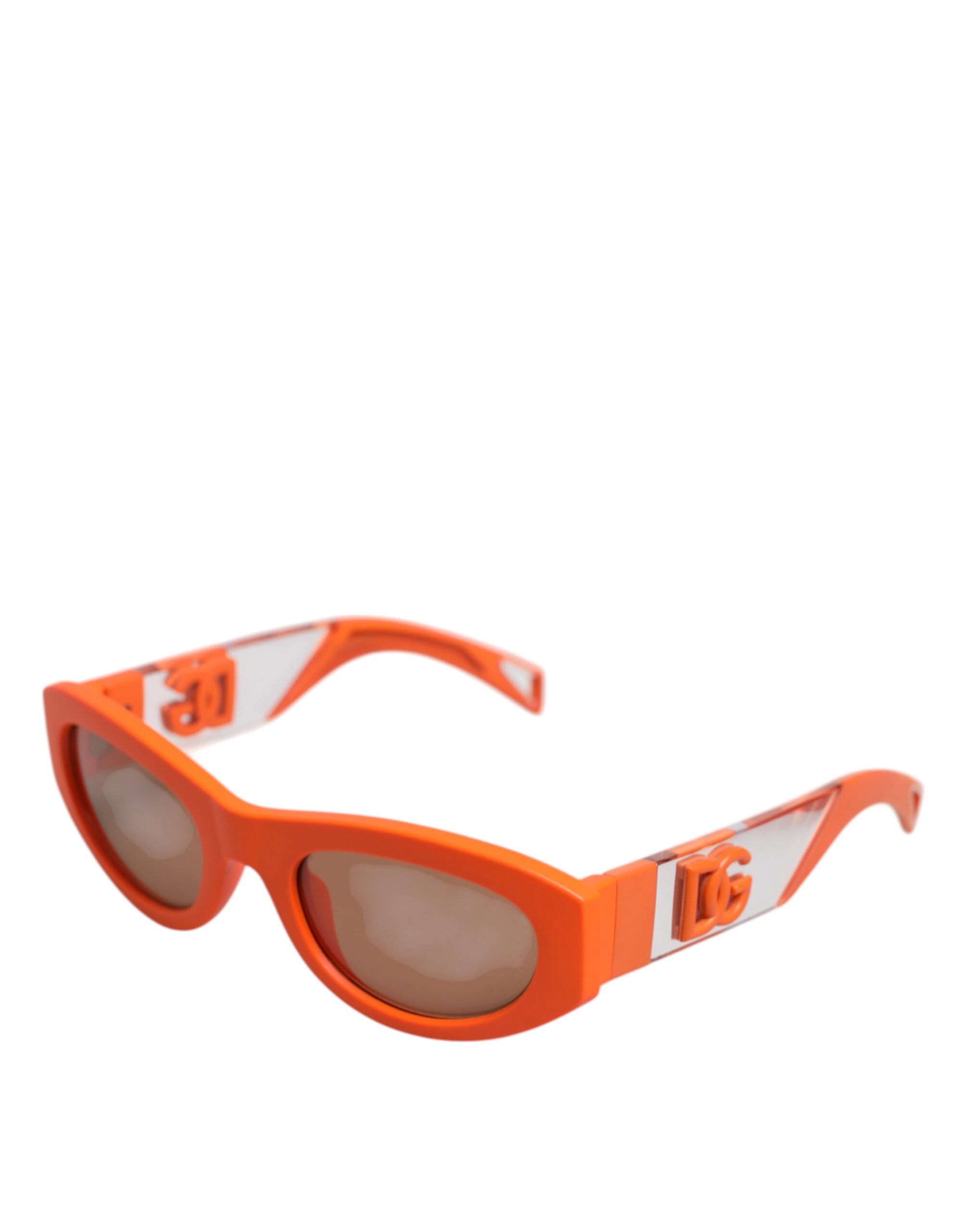 Dolce & Gabbana Dolce & Gabbana Orange Reborn To Live Oval Frame Logo Eyewear Women's Sunglasses