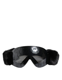 Dolce & Gabbana Dolce & Gabbana Black Bi0759 Lace Mirrored Ski Goggles Mask Women's Sunglasses