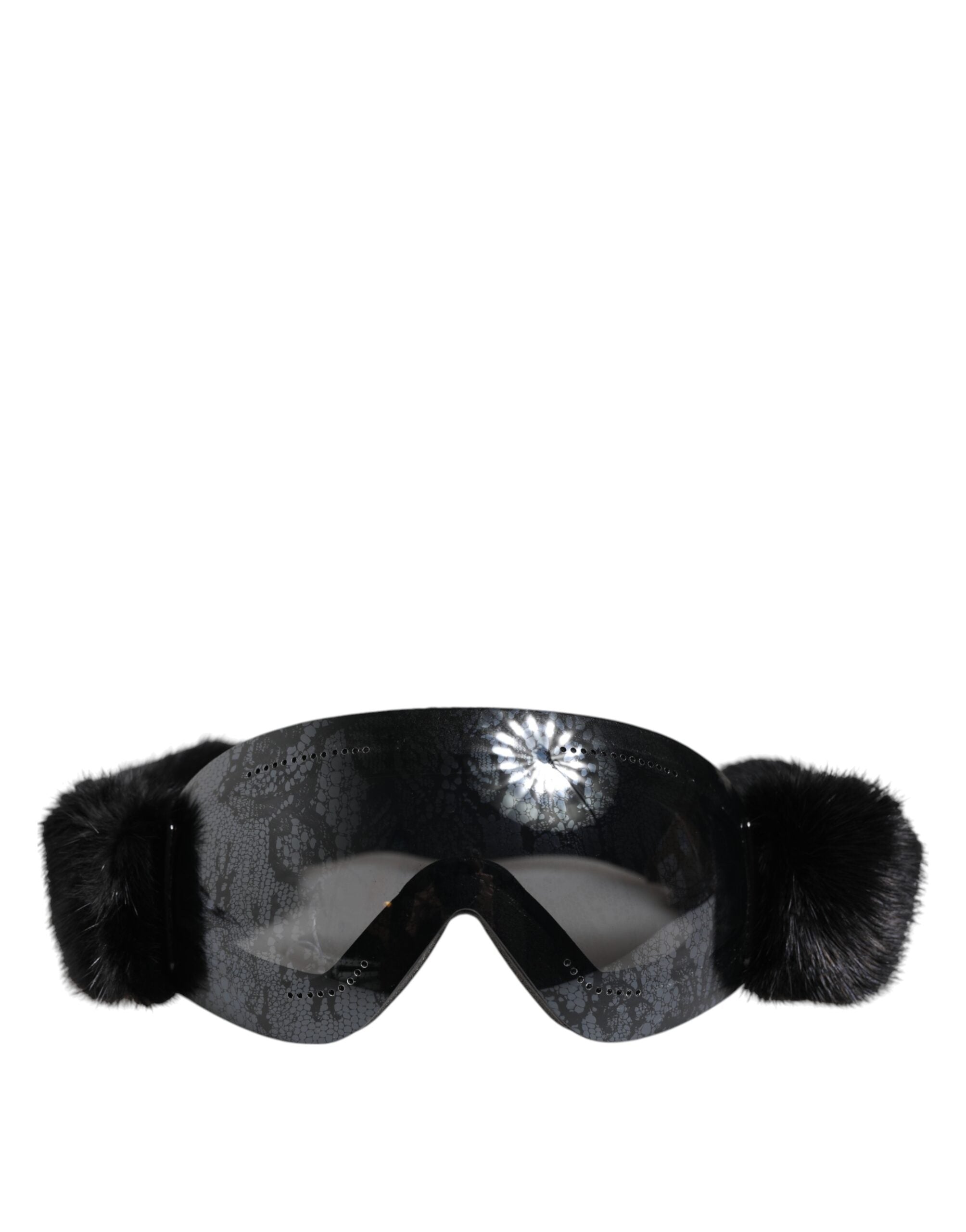 Dolce & Gabbana Dolce & Gabbana Black Bi0759 Lace Mirrored Ski Goggles Mask Women's Sunglasses