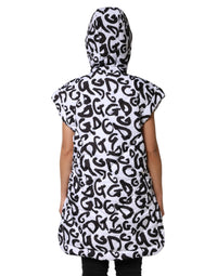 Dolce & Gabbana Dolce & Gabbana White DG Mania Hooded Sleeveless Puffer Women's Jacket