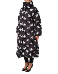 Dolce & Gabbana Dolce & Gabbana Black DG Mania Puffer Quilted Long Coat Women's Jacket