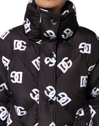 Dolce & Gabbana Dolce & Gabbana Black DG Mania Puffer Quilted Long Coat Women's Jacket