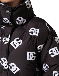 Dolce & Gabbana Dolce & Gabbana Black DG Mania Puffer Quilted Long Coat Women's Jacket