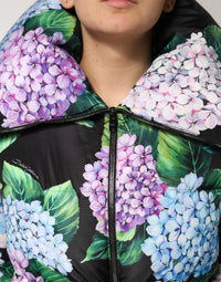 Dolce & Gabbana Multicolor Floral Print Puffer Quilted Women's Jacket