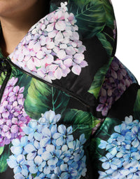Dolce & Gabbana Multicolor Floral Print Puffer Quilted Women's Jacket