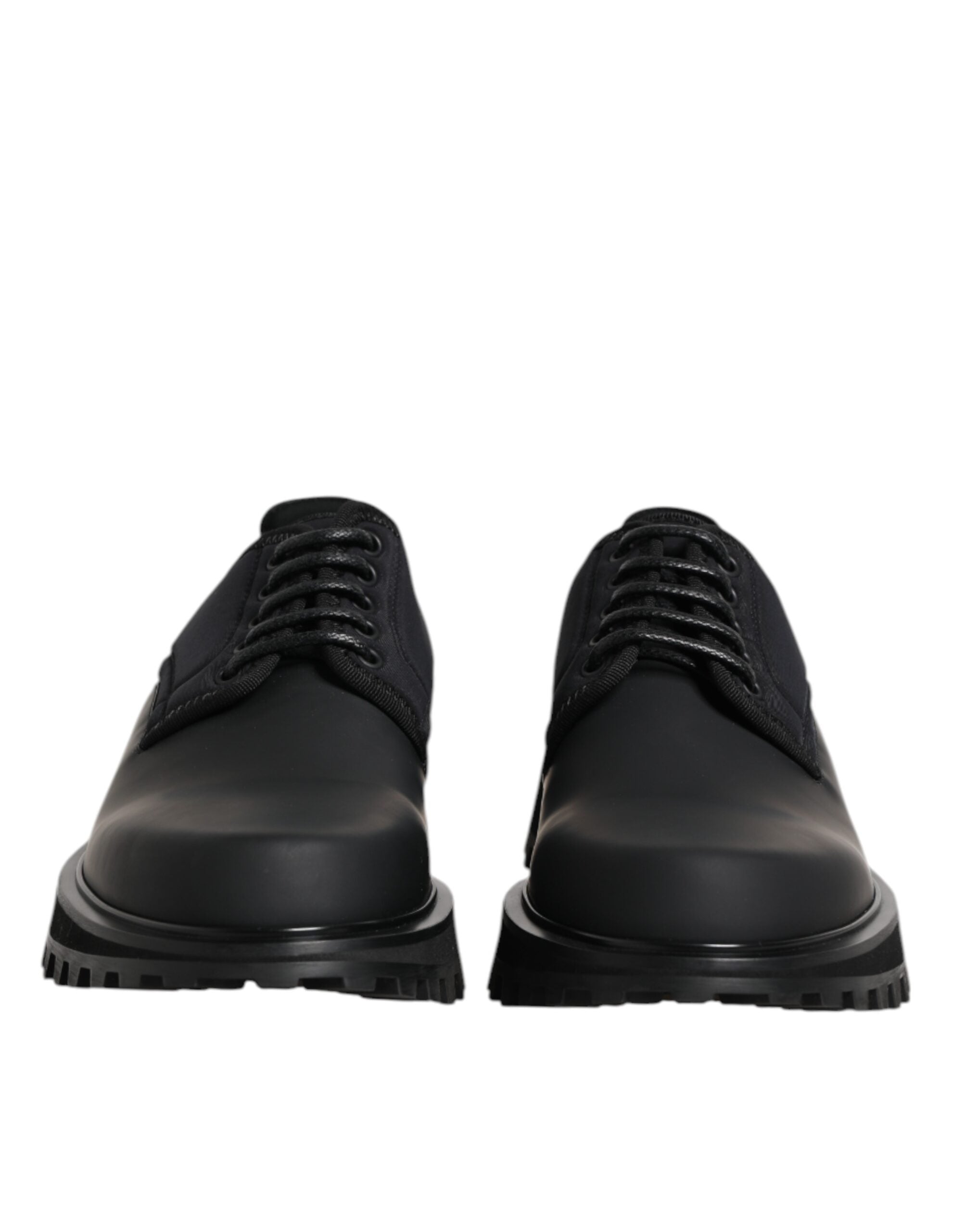 Dolce & Gabbana Dolce & Gabbana Black Leather Lace Up Trekking Dress Men's Shoes