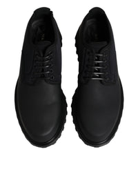 Dolce & Gabbana Dolce & Gabbana Black Leather Lace Up Trekking Dress Men's Shoes