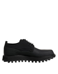 Dolce & Gabbana Dolce & Gabbana Black Leather Lace Up Trekking Dress Men's Shoes