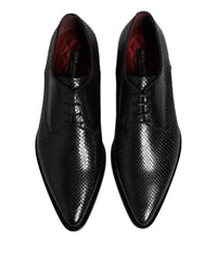 Dolce & Gabbana Dolce & Gabbana Black Leather Lace Up Dress Men Derby Men's Shoes