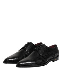 Dolce & Gabbana Dolce & Gabbana Black Leather Lace Up Dress Men Derby Men's Shoes