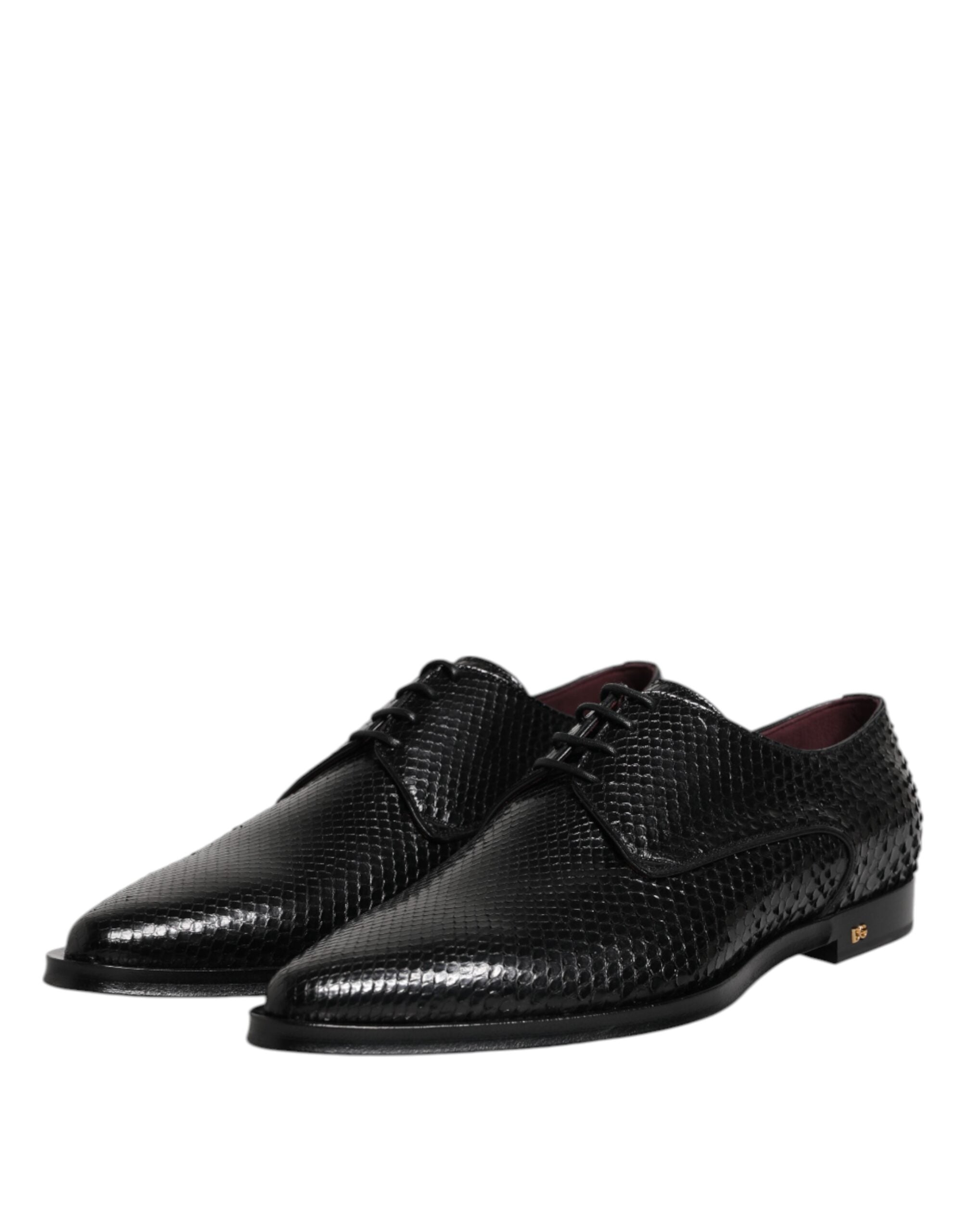 Dolce & Gabbana Dolce & Gabbana Black Leather Lace Up Dress Men Derby Men's Shoes