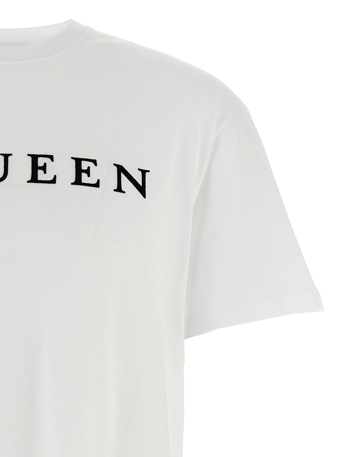 MCQUEEN Mcqueen Men Flocked 'Mcqueen' T-Shirt