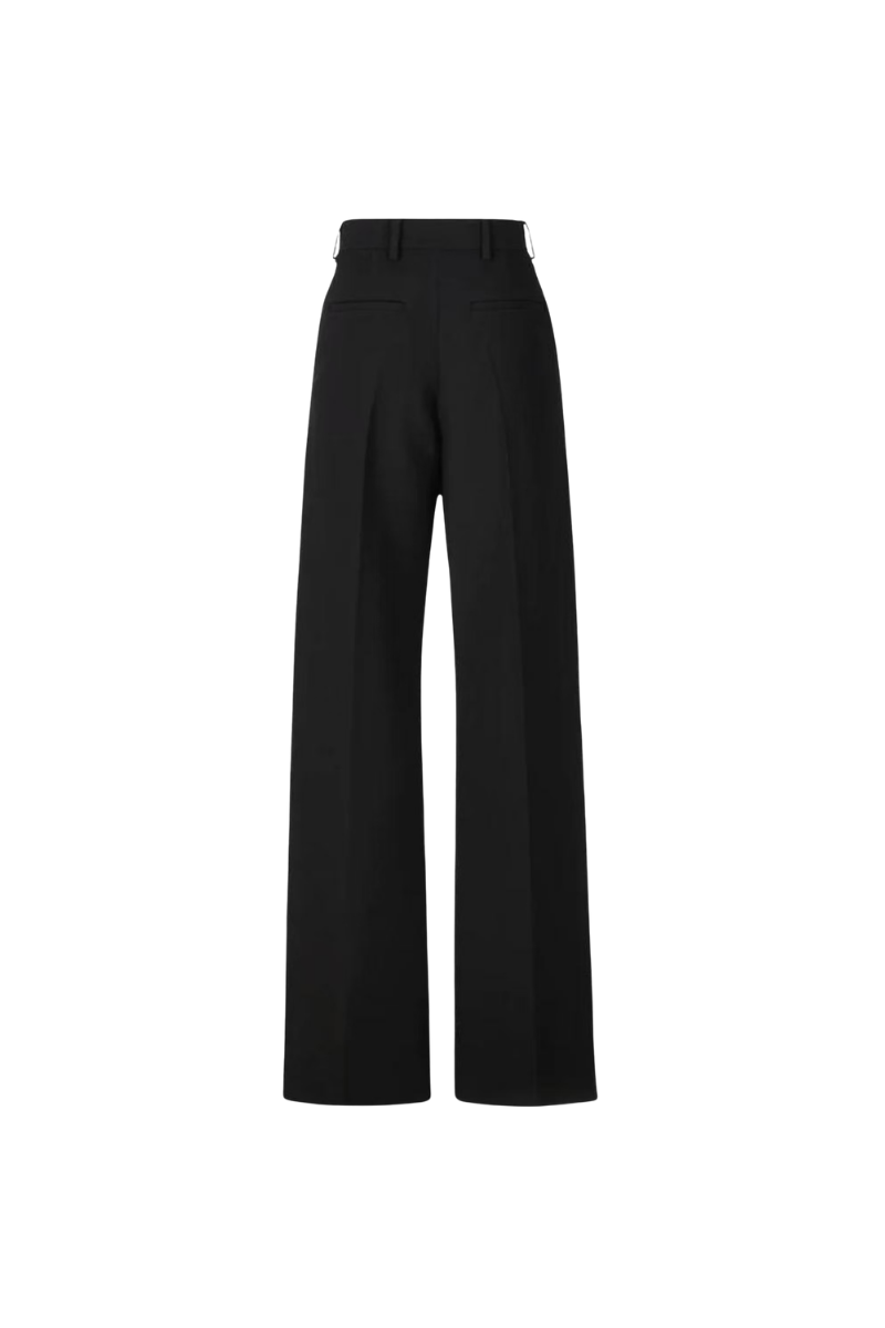 Valentino Garavani Valentino Solid Mid Rise Loose Straight Casual Pants Nero 3B0Rb5D07Ly_0No