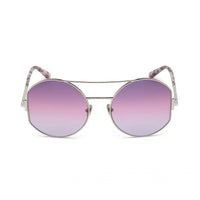Tom Ford Sunglasses Geometric Full Rim, Silver Frame and Gradient Violet Grey Lens FT078216Y