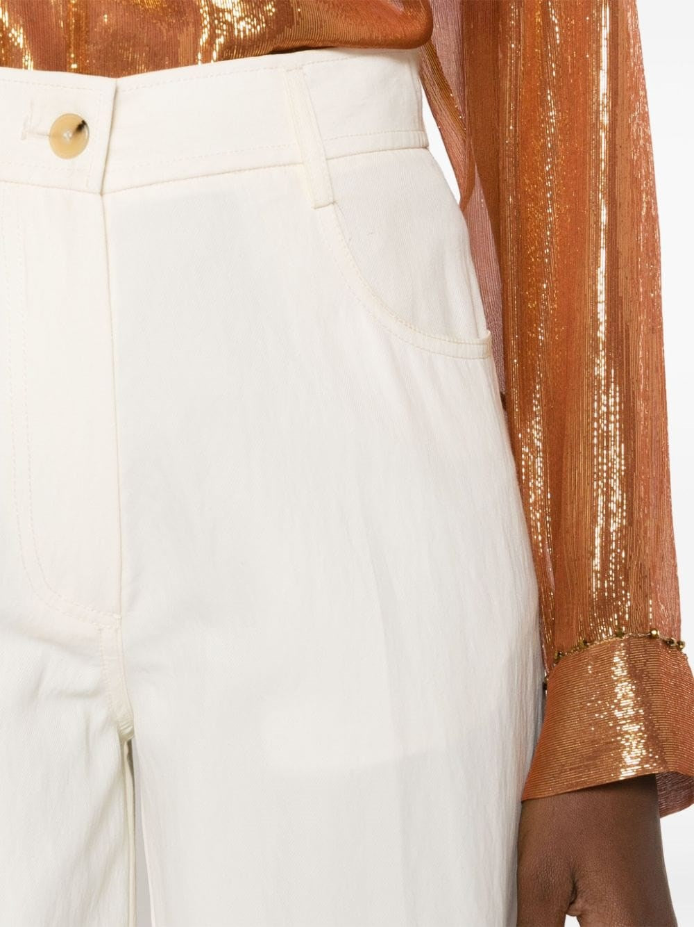 Forte_forte Forte_Forte Women Viscose And Cotton Twill Trousers