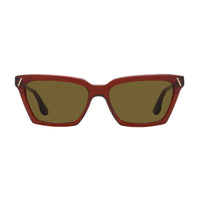 Victoria Beckham Sunglasses Cat Eye Full Rim, Red Frame and Brown Lens VB661S610