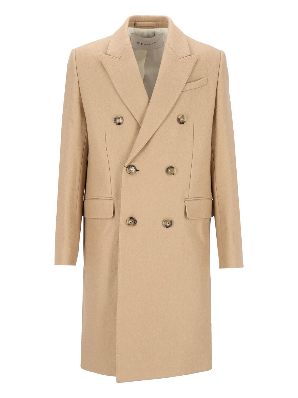 Ami Men Double-Breasted Wool Coat