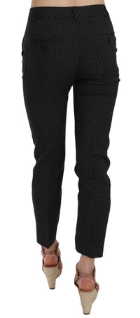 Dolce & Gabbana Polka Dot Slim Capri Trousers Tapered Women's Pants