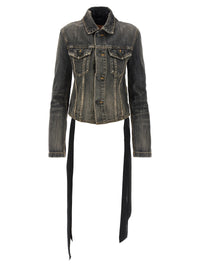 Balenciaga Women 'Lace Up' Denim Jacket
