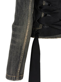 Balenciaga Women 'Lace Up' Denim Jacket