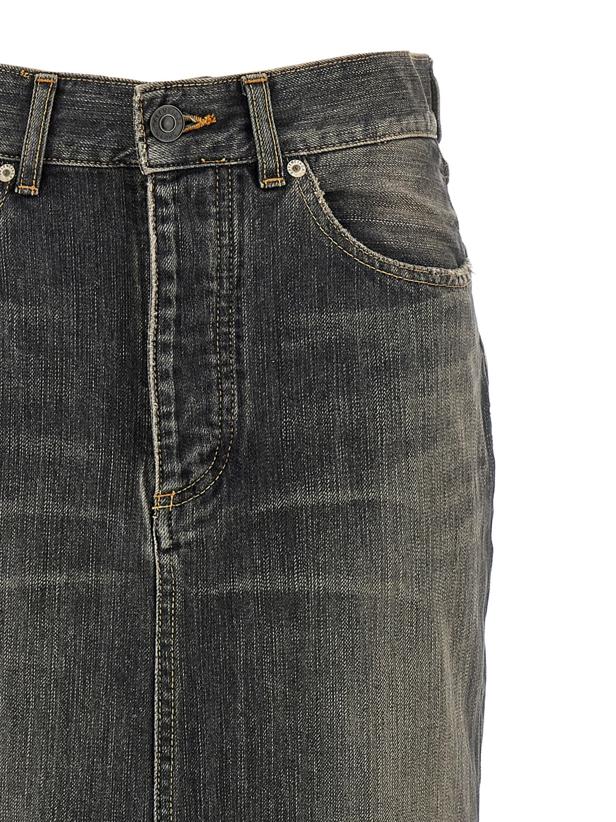 Balenciaga Women 'Lace Up' Denim Skirt