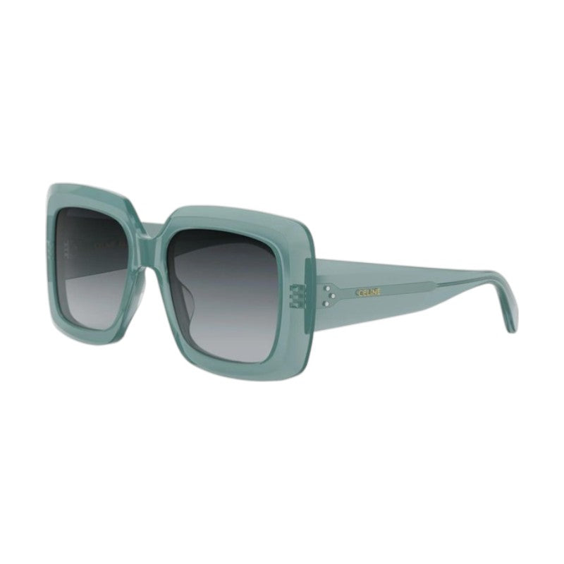 Celine Sunglasses Square Full Rim, Shiny Orange Frame and Brown Gradient Lens CL40263I42F