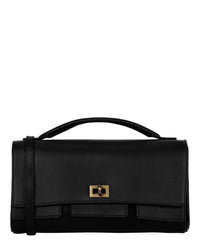 Balenciaga Womens Bel Air Small Leather Clutch Bag