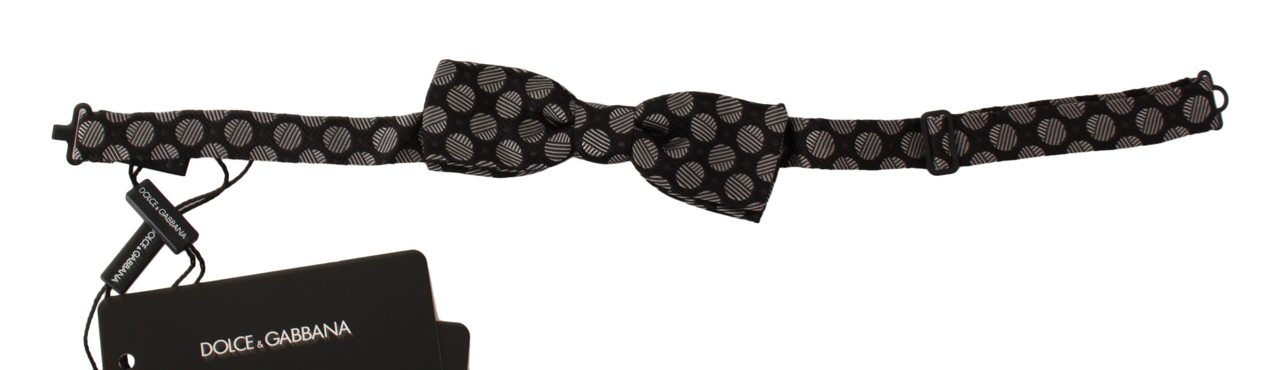Dolce & Gabbana Dolce & Gabbana Brown Silk Polka Dot Jacquard Men  Bow Tie Men's Papillon