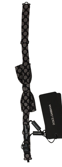 Dolce & Gabbana Dolce & Gabbana Brown Silk Polka Dot Jacquard Men  Bow Tie Men's Papillon