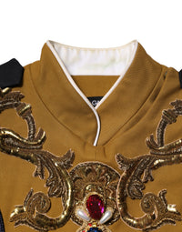 Dolce & Gabbana Dolce & Gabbana Yellow Crystal Cross Runway Vest Jacket Women's Top (Pre-Loved)