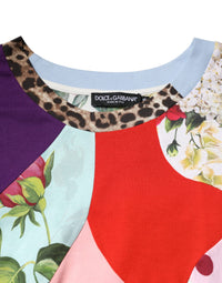 Dolce & Gabbana Multicolor Patchwork Cotton Silk Blouse Women's Top