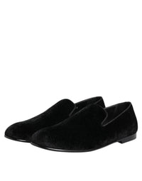 Dolce & Gabbana Black Jacquard Loafers Formal Men Dress Men's Shoes