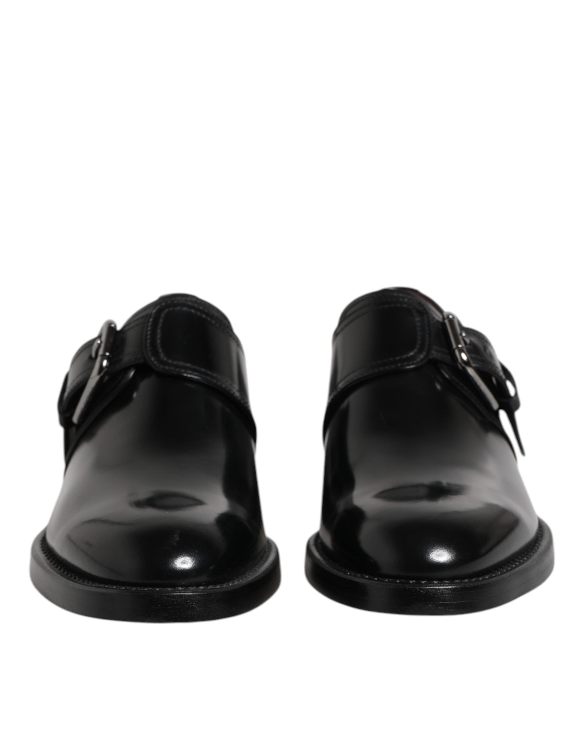 Dolce & Gabbana Dolce & Gabbana Black Leather Monk Strap Derby Formal Men's Shoes