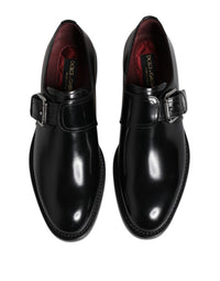 Dolce & Gabbana Dolce & Gabbana Black Leather Monk Strap Derby Formal Men's Shoes