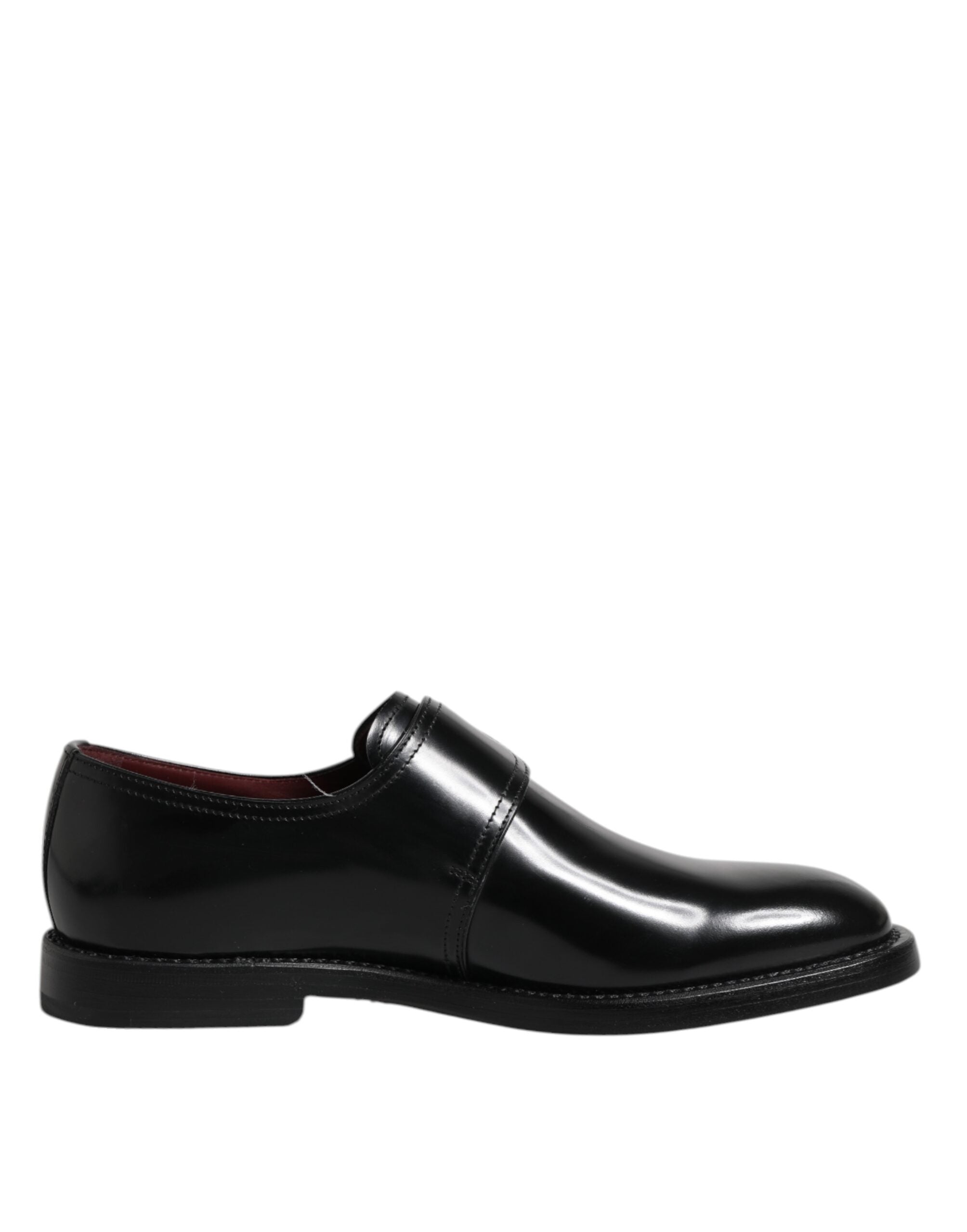Dolce & Gabbana Dolce & Gabbana Black Leather Monk Strap Derby Formal Men's Shoes