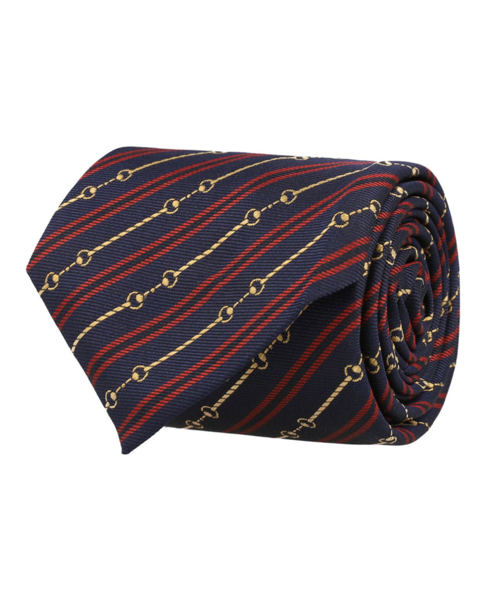 Gucci Mens Horsebit Silk Jacquard Tie