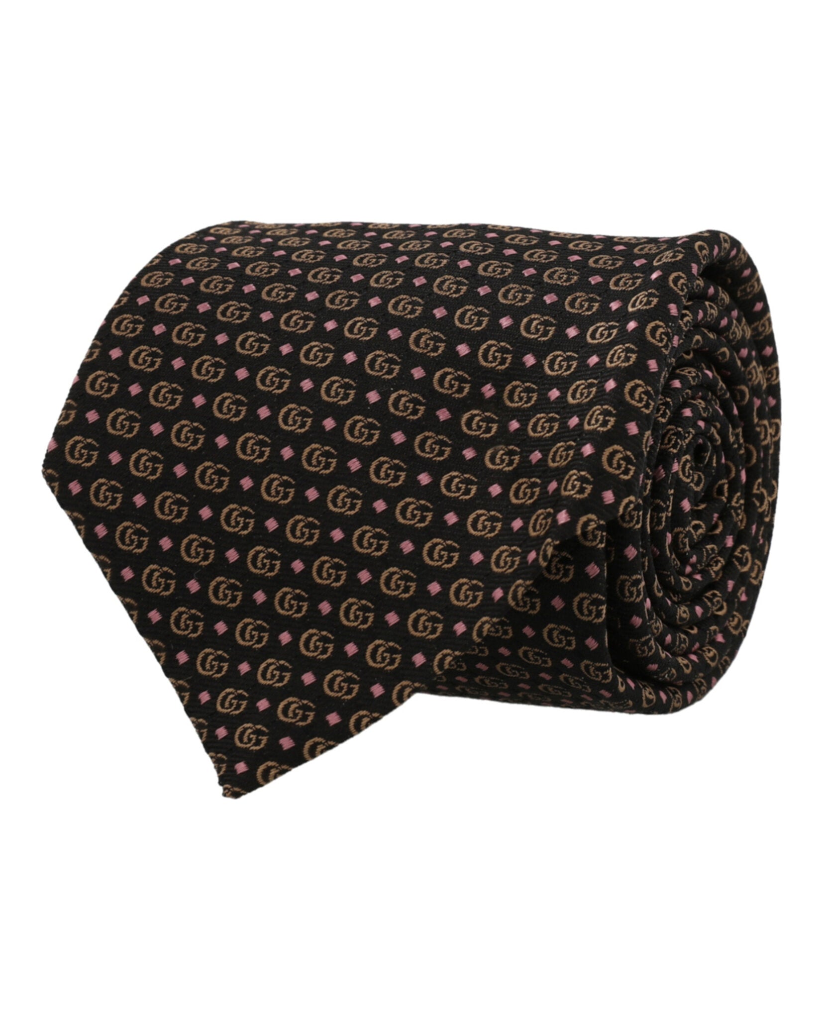 Gucci Mens Double G Silk Jacquard Tie