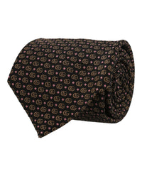 Gucci Mens Double G Silk Jacquard Tie