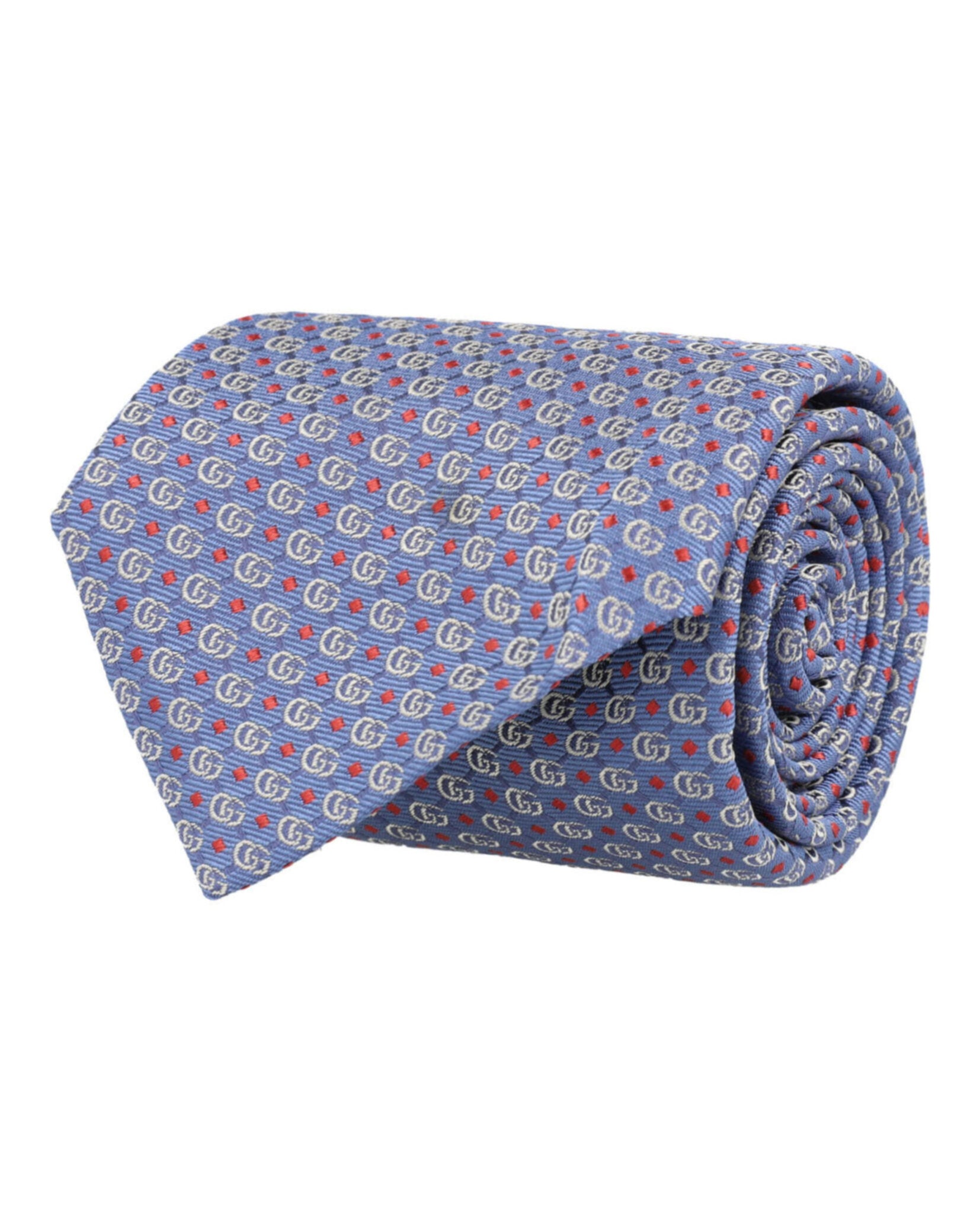 Gucci Mens Double G Silk Jacquard Tie