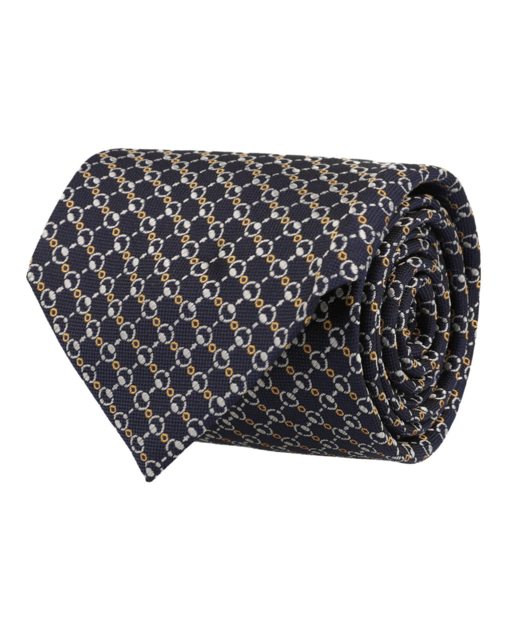 Gucci Mens Horsebit Silk Jacquard Tie