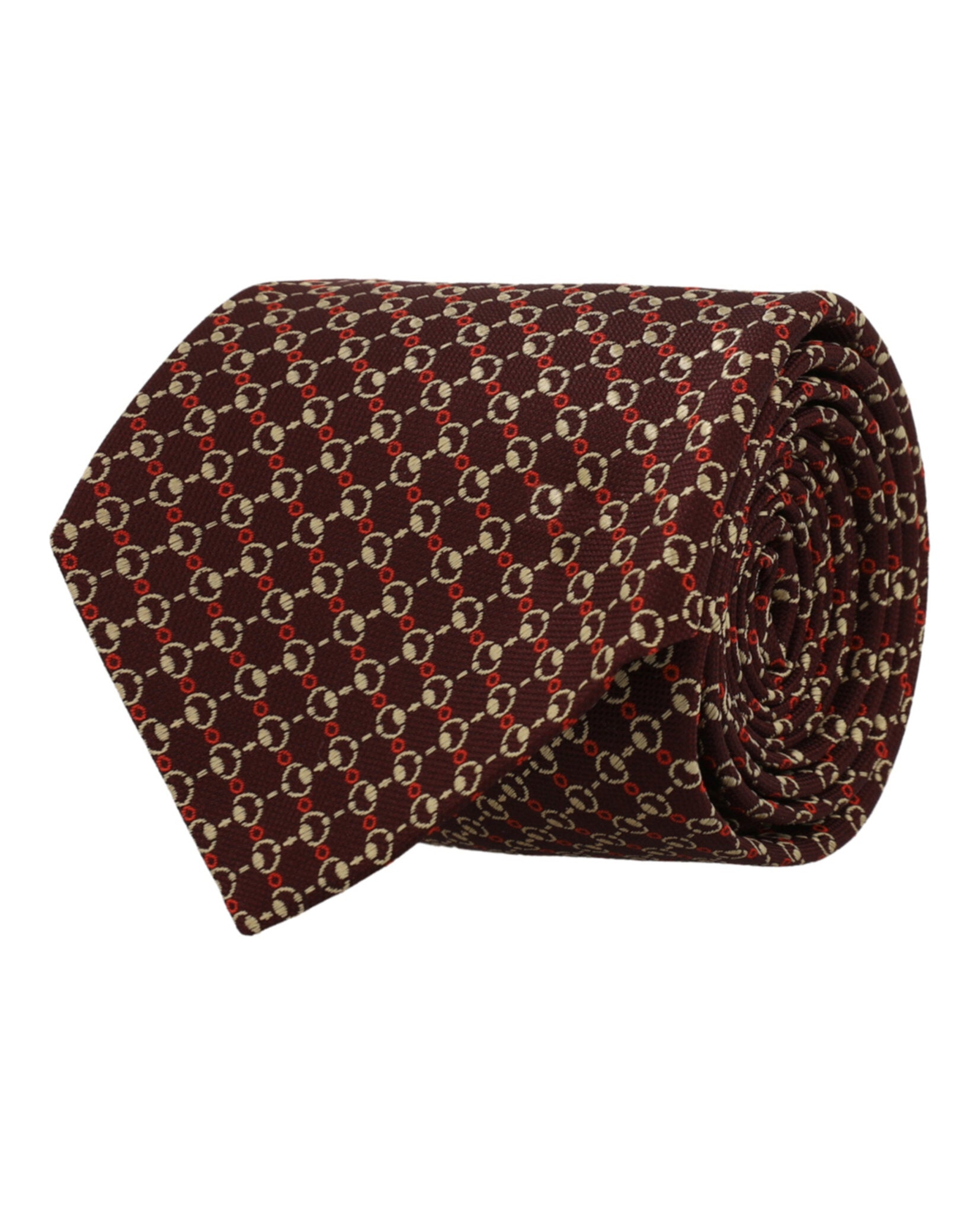 Gucci Mens Horsebit Silk Jacquard Tie