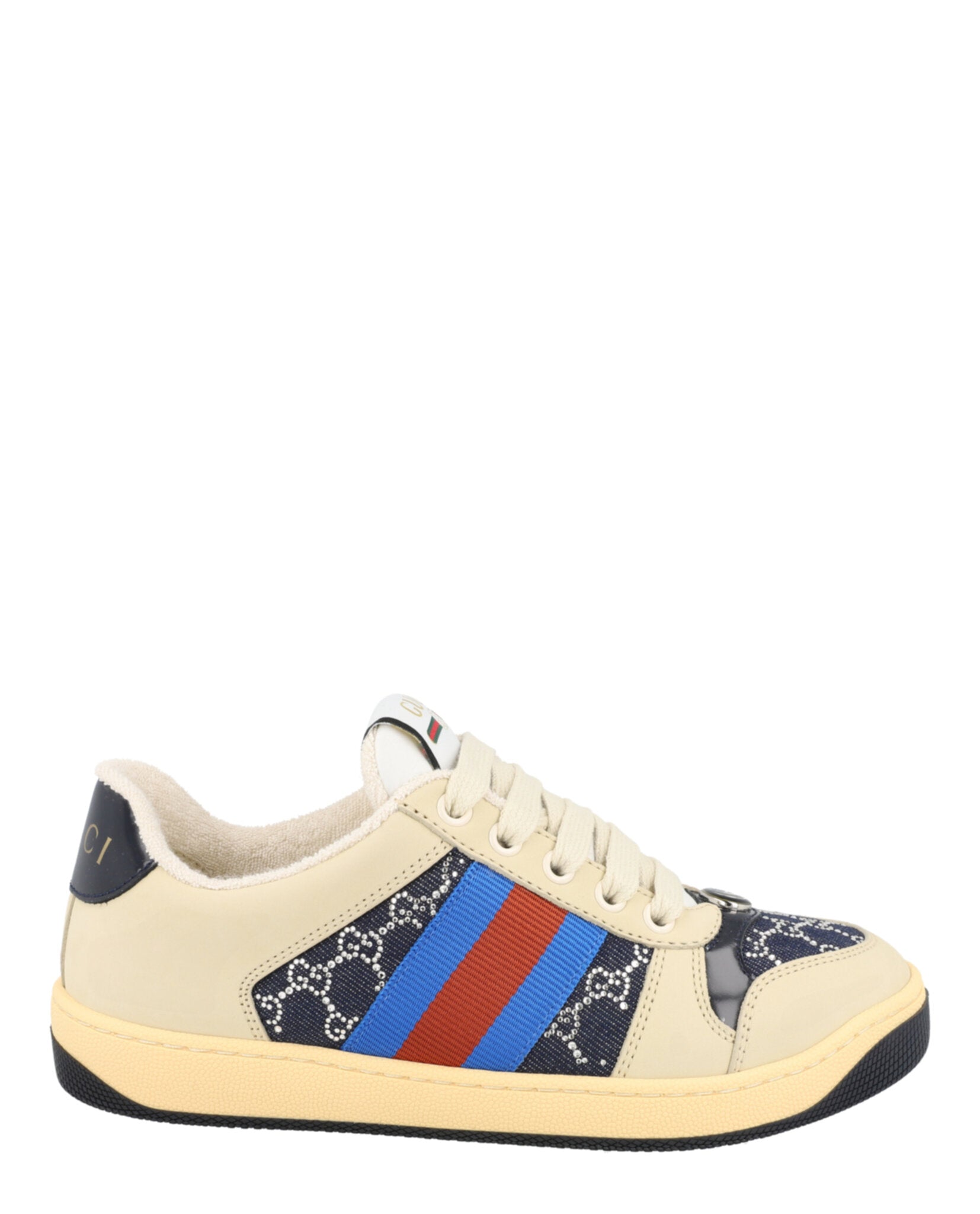 Gucci Gucci Womens GG Crystal Screener Low-Top Sneakers