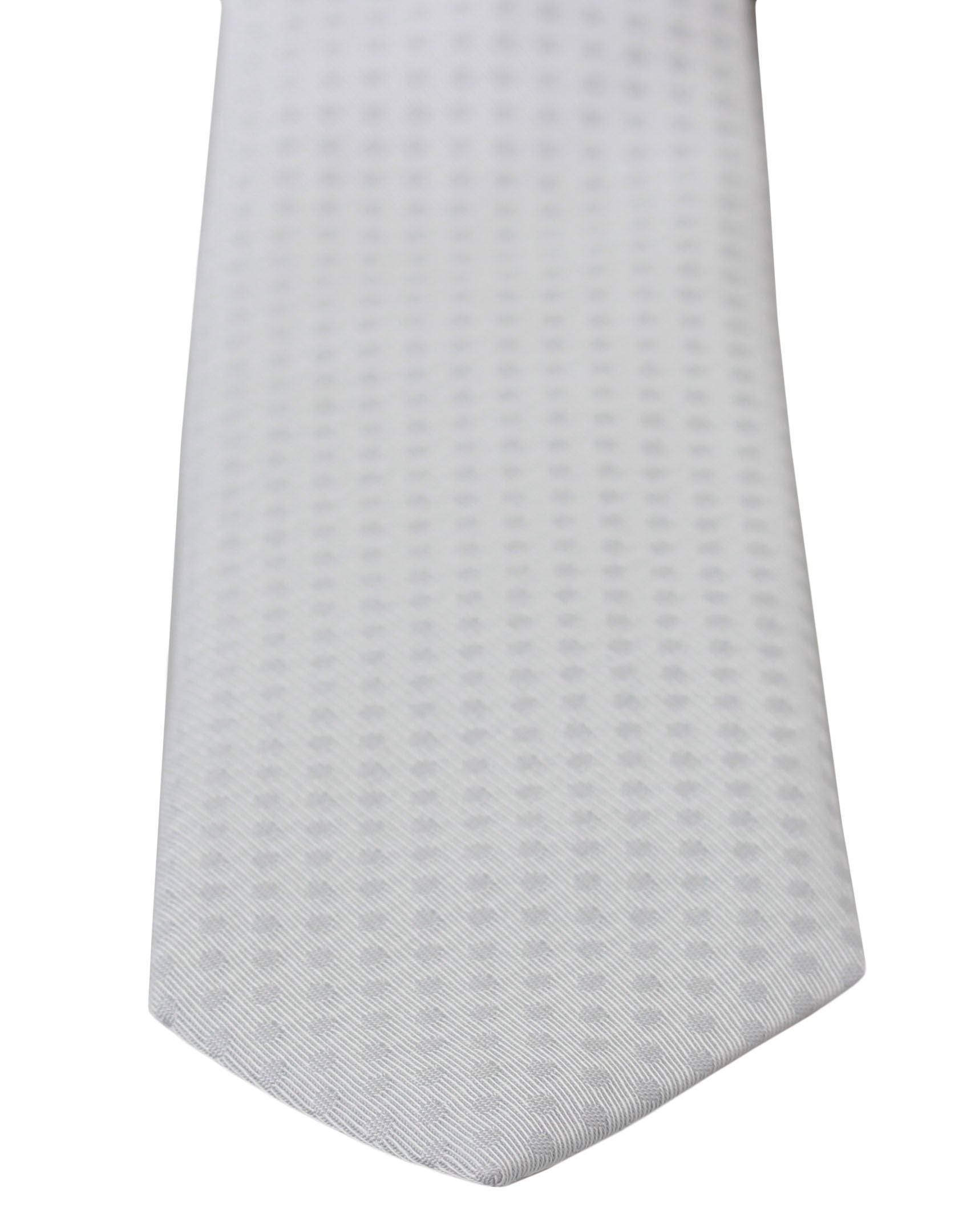 Dolce & Gabbana Dolce & Gabbana White Patterned Classic Mens Slim NeckMen's Men's Tie